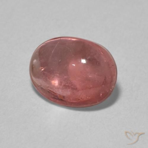 1.23 ct Pink Tourmaline Stone, Natural Tourmaline in Oval Cabochon Shape for Sale