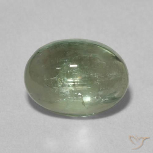 1.39ct Natural Medium Light-Green Tourmaline, Oval, Transparent