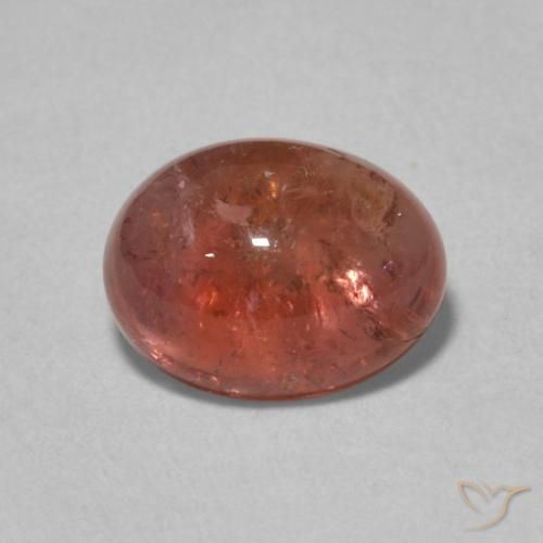 1.50ct Natural Reddish Orange Tourmaline, Oval, Transparent