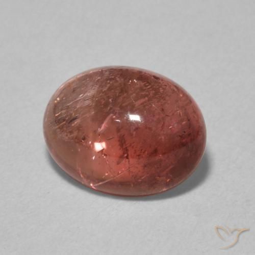1.59 ct Red Tourmaline Stone, Natural Tourmaline in Oval Cabochon Shape for Sale