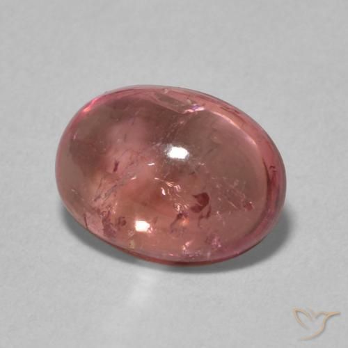1.57 ct Pink Tourmaline Stone, Natural Tourmaline in Oval Cabochon Shape for Sale