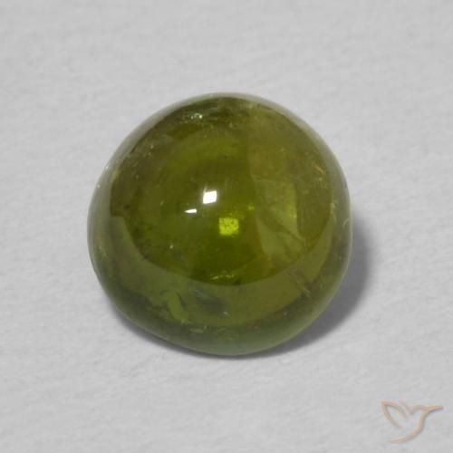 0.95ct Natural Medium Green Tourmaline, Round, Transparent