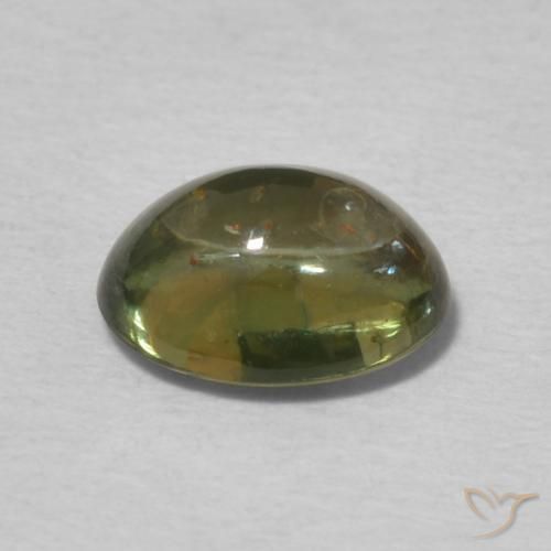 Tourmaline Gemstone in 6.7 x 5.3 mm Size for Sale, Tourmaline Stone in Brownish Green Color