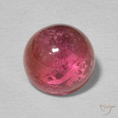 1.52ct Natural Deep Magenta Tourmaline, Round, Transparent, Photo A
