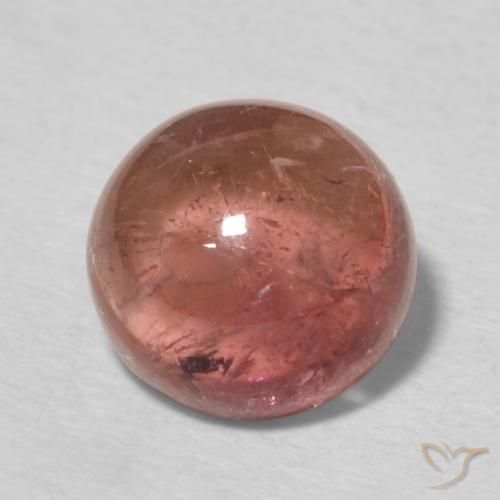 1.57 ct Pink Tourmaline Gemstone, Tourmaline Gem in Round Cabochon Shape for Sale.