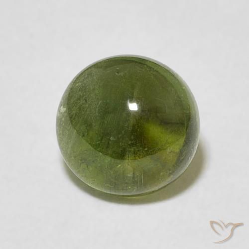 1.61ct Natural Medium Green Tourmaline, Round, Transparent