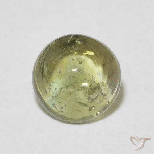 1.33ct Natural Yellowish Green Tourmaline, Round, Transparent