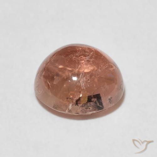 Tourmaline Gemstone in 7 mm (calibrated) Size for Sale, Tourmaline Stone in Light Orangish Pink Color