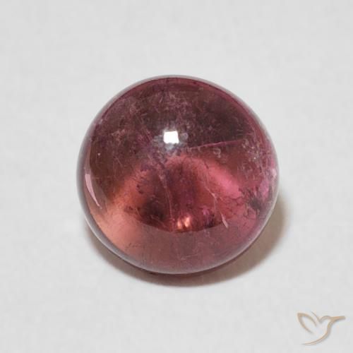 1.47ct Natural Medium Dark-Red Tourmaline, Round, Transparent