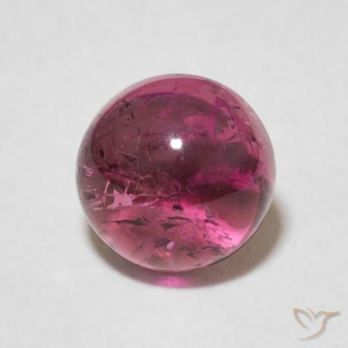 1.51 ct Pink Tourmaline Stone, Natural Tourmaline in Round Cabochon Shape for Sale