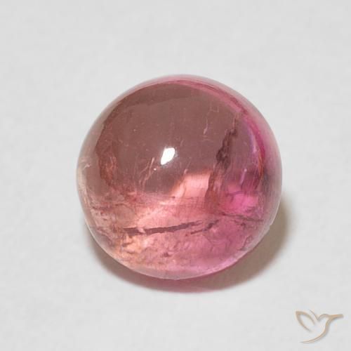 1.77 ct Red Tourmaline Stone, Natural Tourmaline in Round Cabochon Shape for Sale