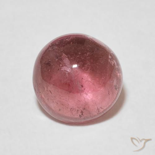 1.66 ct Pink Tourmaline Stone, Natural Tourmaline in Round Cabochon Shape for Sale