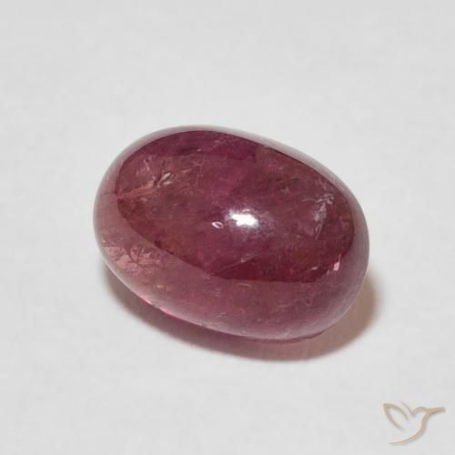 2.61 ct Red Tourmaline Stone, Natural Tourmaline in Oval Cabochon Shape for Sale