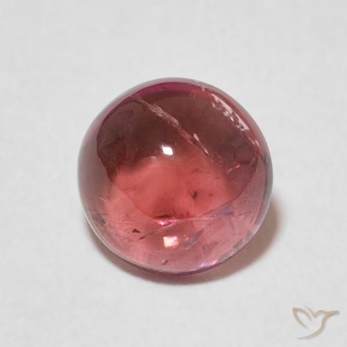 1.35ct Natural Light Scarlet Red Tourmaline, Round, Transparent