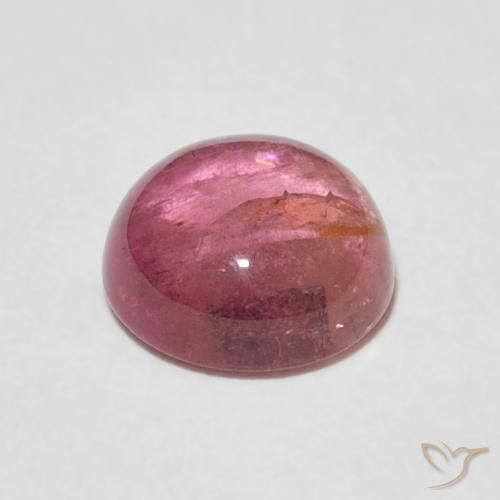Tourmaline Gemstone in 7 mm (calibrated) Size for Sale, Tourmaline Stone in Deep Orange Pink Color