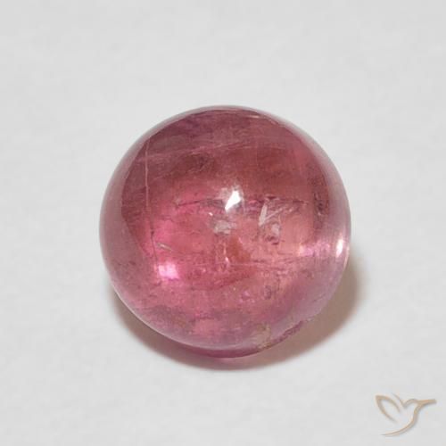 1.72ct Natural Deep Orange Pink Tourmaline, Round, Transparent