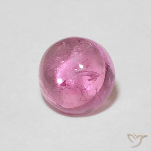 0.74 ct Pink Tourmaline Stone, Natural Tourmaline in Round Cabochon Shape for Sale
