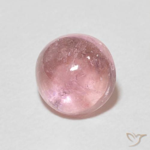 1.31 ct Pink Tourmaline Stone, Natural Tourmaline in Round Cabochon Shape for Sale