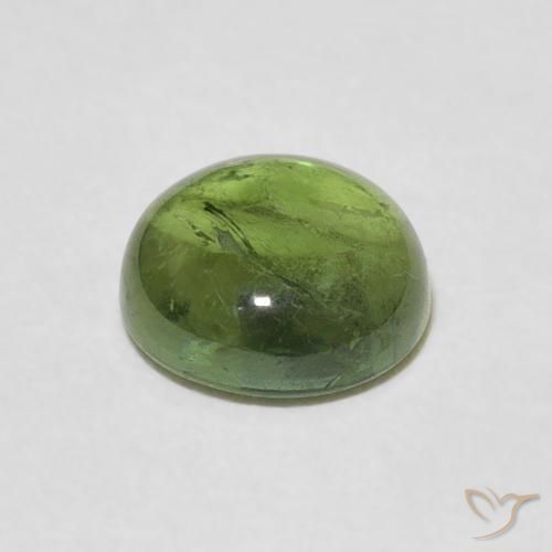 Tourmaline Gemstone in 7.5 mm (calibrated) Size for Sale, Tourmaline Stone in Light Forest Green Color