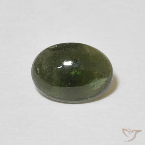 1.16ct Natural Dark Green Tourmaline, Oval, Transparent