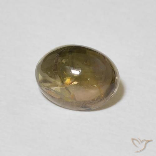 1.31 ct Brown Tourmaline Stone, Natural Tourmaline in Oval Cabochon Shape for Sale