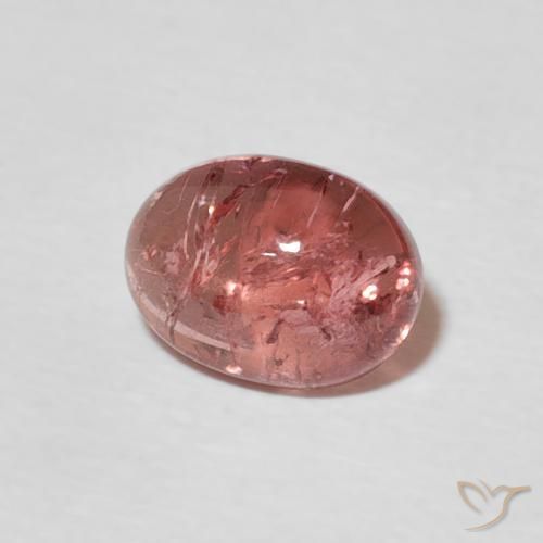 1.29 ct Pink Tourmaline Stone, Natural Tourmaline in Oval Cabochon Shape for Sale