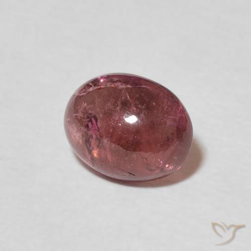 1.29 ct Red Tourmaline Stone, Natural Tourmaline in Oval Cabochon Shape for Sale