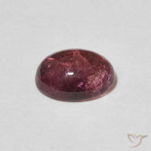 Tourmaline Gemstone in 7.6 x 6 mm Size for Sale, Tourmaline Stone in Purplish Cherry Red Color