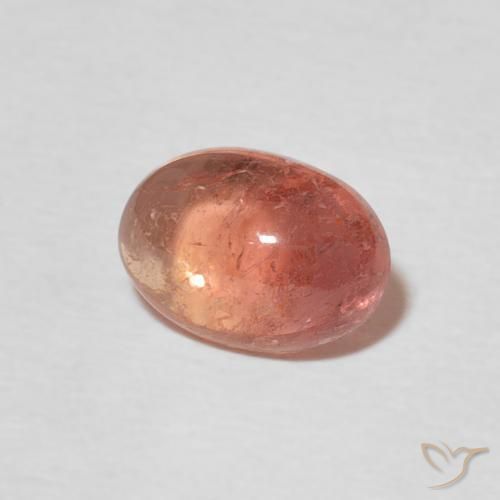 1.26 ct Pink Tourmaline Stone, Natural Tourmaline in Oval Cabochon Shape for Sale