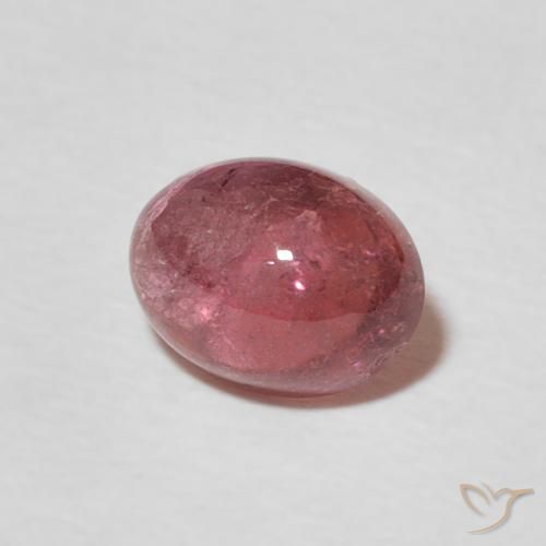 1.43 ct Red Tourmaline Stone, Natural Tourmaline in Oval Cabochon Shape for Sale