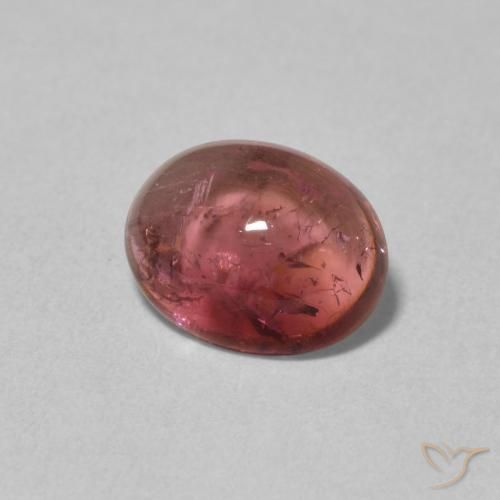 1.60 ct Red Tourmaline Stone, Natural Tourmaline in Oval Cabochon Shape for Sale