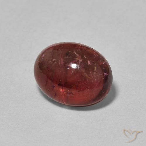 2.31 ct Red Tourmaline Stone, Natural Tourmaline in Oval Cabochon Shape for Sale