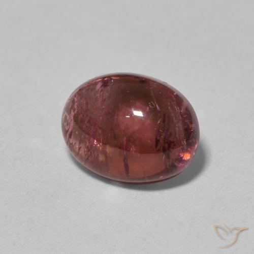 2.19 ct Red Tourmaline Stone, Natural Tourmaline in Oval Cabochon Shape for Sale