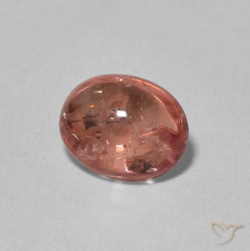 1.98 ct Pink Tourmaline Stone, Natural Tourmaline in Oval Cabochon Shape for Sale