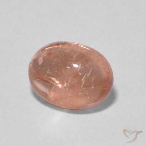1.59 ct Pink Tourmaline Stone, Natural Tourmaline in Oval Cabochon Shape for Sale