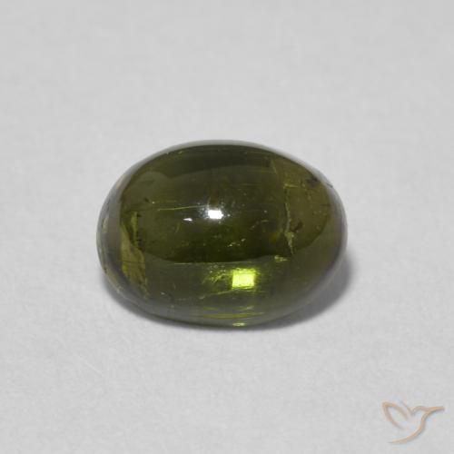 1.37ct Natural Dark Green Tourmaline, Oval, Transparent