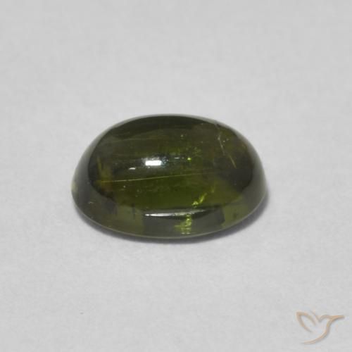 Tourmaline Gemstone in 7.6 x 5.7 mm Size for Sale, Tourmaline Stone in Dark Green Color