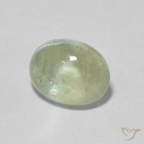 1.52 ct Green Tourmaline Stone, Natural Tourmaline in Oval Cabochon Shape for Sale