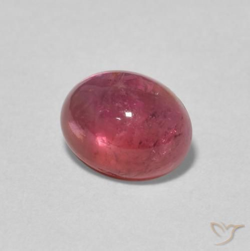 1.33 ct Red Tourmaline Stone, Natural Tourmaline in Oval Cabochon Shape for Sale