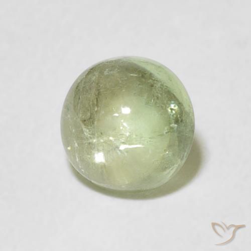 1.47 ct Green Tourmaline Stone, Natural Tourmaline in Round Cabochon Shape for Sale