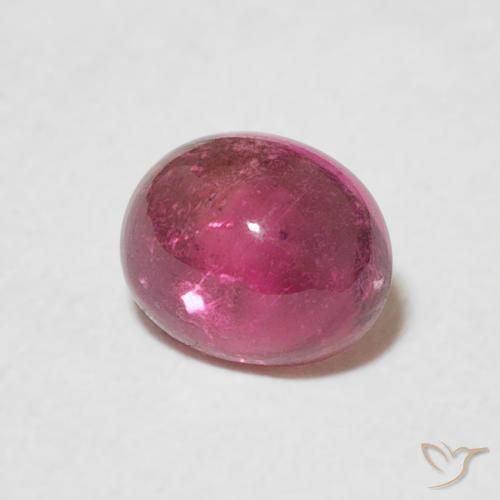 0.79 ct Purple Tourmaline Stone, Natural Tourmaline in Oval Cabochon Shape for Sale