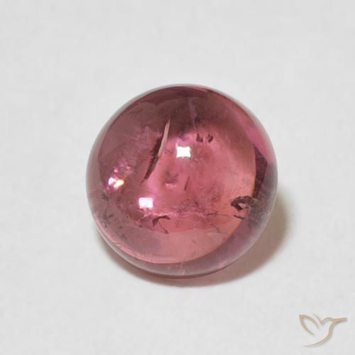 1.35 ct Purple Tourmaline Stone, Natural Tourmaline in Round Cabochon Shape for Sale