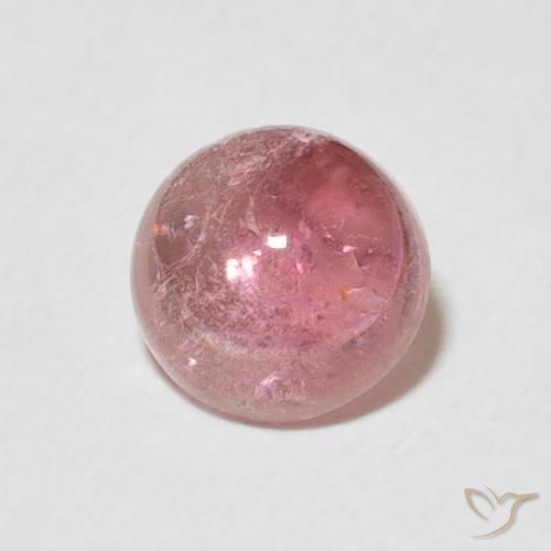 1.36 ct Pink Tourmaline Stone, Natural Tourmaline in Round Cabochon Shape for Sale