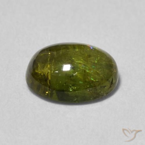 Tourmaline Gemstone in 7.6 x 5.9 mm Size for Sale, Tourmaline Stone in Warm Green Color