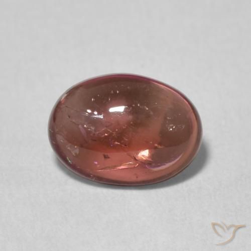 1.27ct Natural Orange Red Tourmaline, Oval, Transparent