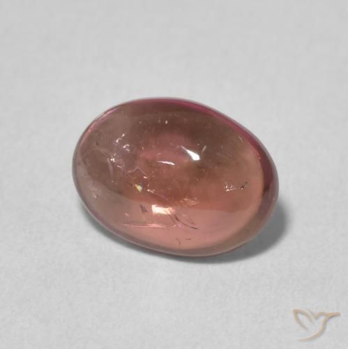 1.27 ct Red Tourmaline Stone, Natural Tourmaline in Oval Cabochon Shape for Sale