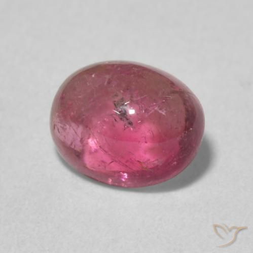 1.41 ct Red Tourmaline Stone, Natural Tourmaline in Oval Cabochon Shape for Sale