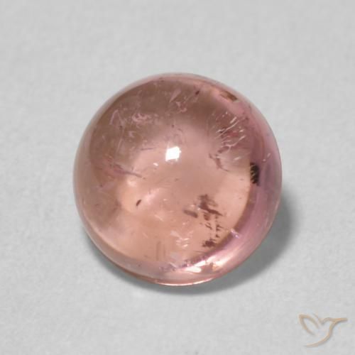 1.52 ct Pink Tourmaline Stone, Natural Tourmaline in Round Cabochon Shape for Sale