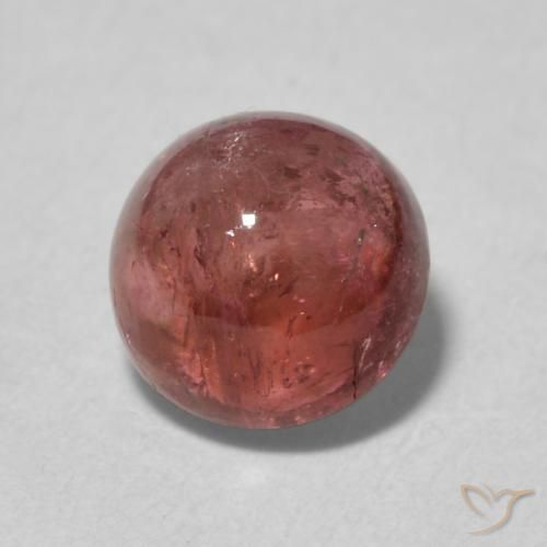 1.64ct Natural Orangish Pink Tourmaline, Round, Transparent
