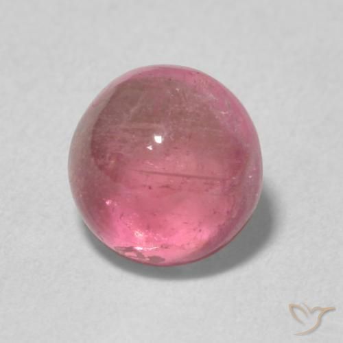 1.40 ct Pink Tourmaline Stone, Natural Tourmaline in Round Cabochon Shape for Sale